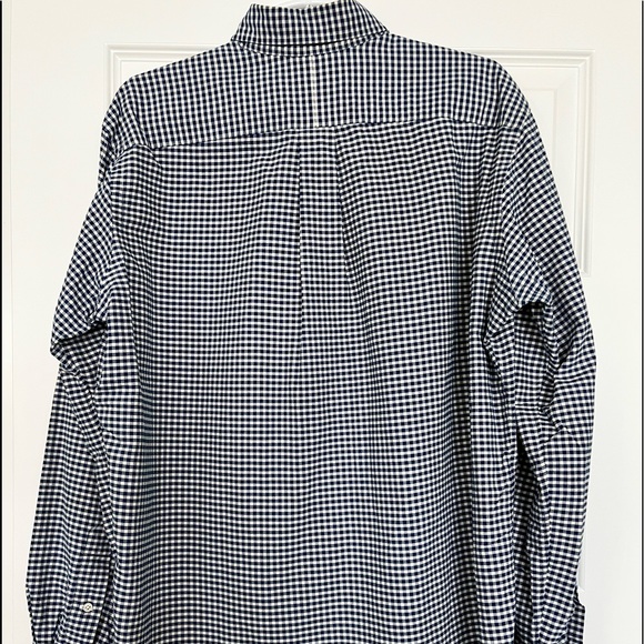 RALPH LAUREN POLO Button Down Navy Gingham Shirt - Picture 8 of 8